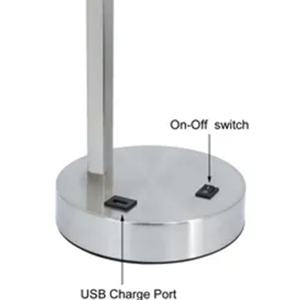 Lámpara de Noche de Metal de Lujo, Lámpara de Mesa Moderna para Hotel con Puerto USB - Product Image 3