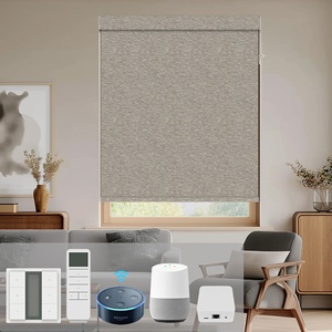 Stores enrouleurs motorisés électriques intelligents Tuya Allbright personnalisés avec télécommande, en <span class=keywords><strong>PVC</strong></span>, pour fenêtre - Product Image 3