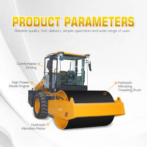 Rouleau de route à tambour unique de 10 tonnes grand compacteur de rouleau de route d'asphalte robuste moteur Huade rouleau de vibrateur motorisé - Product Image 4