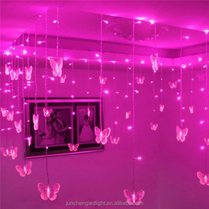 Hada de Navidad 8 modos Led cadena carámbano ventana cortina lámpara mariposa guirnalda decoración interior Halloween boda - Product Image 4