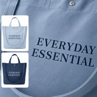Bolsa de Lona Premium Extra Grande, Reutilizable, de Algodón, para Compras, Playa, Viajes, con Bolsillos, Ecológica y Sostenible para Uso Diario