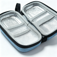 Étui de rangement portable compartimenté avec sangle de transport, fermeture éclair, sac de transport rigide en EVA pour stylos