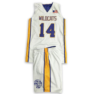 定制双面网眼篮球球衣套装升华印花可逆篮球服 - Product Image 3