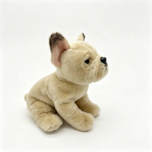 Peluche réaliste Bouledogue Français Crème, Jouet en Peluche Chien Réaliste, Animal en Peluche Doux et Moelleux, Poupée de Compagnie, Cadeau pour Décoration, Vente en Gros, Logo Personnalisé - Product Image 5