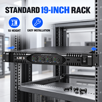 Amplificateur de puissance audio professionnel de classe D haute efficacité 4 x 1300 W, montage en rack 1U pour systèmes de sonorisation Line Array et DJ