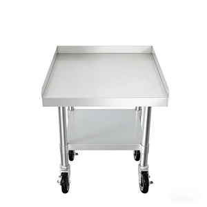 Mesa de Limpieza de Mariscos de Acero Inoxidable 201 304, Fácil de Montar, con Panel de Tres Lados - Product Image 1