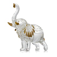 Ornements en cristal d'éléphant transparents, polis et durables, découpés et imprimés, pour cadeau d'anniversaire, décoration de porche, bureau ou salle d'étude