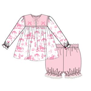 <span class=keywords><strong>Ropa</strong></span> personalizada <span class=keywords><strong>para</strong></span> niños, conjuntos de <span class=keywords><strong>ropa</strong></span> de <span class=keywords><strong>vaquera</strong></span> Vintage <span class=keywords><strong>para</strong></span> niños, trajes de punto suave con estampado rosa <span class=keywords><strong>para</strong></span> niñas pequeñas con babero grande - Product Image 5