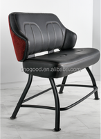 Chaise de casino en cuir noir Chaise de table de poker Chaise de machine à sous