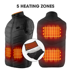 Gilet chauffant en coton léger pour hommes avec fermeture à glissière capuche <span class=keywords><strong>rétractable</strong></span> coupe-vent tissu de toile imperméable extérieur hiver - Product Image 2