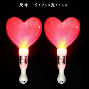 Custom Logo Eco-Friendly Plastic Heart Shaped LED <b>Glow</b> <b>Sticks</b> Portable Silk Screen Printed for Concerts <b>Weddings</b> Party - Product Image 5