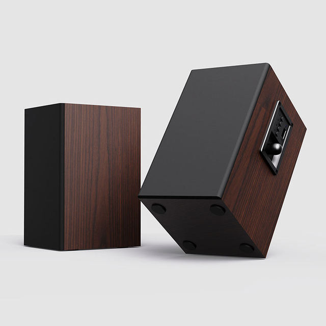 20W Big Loud Sound Classic Wooden 2.0 Speakers Subwoofer HiFi Bookshelf Speaker Home Audio System for TV