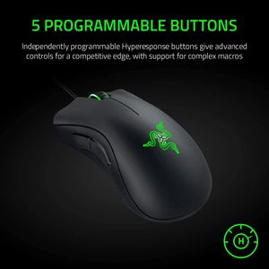 <span class=keywords><strong>Razer</strong></span> DeathAdder thiết yếu Chuột chơi game 6400 dpi cảm biến quang học 5 nút lập trình công tắc cơ khí USB cổ điển màu đen - Product Image 4