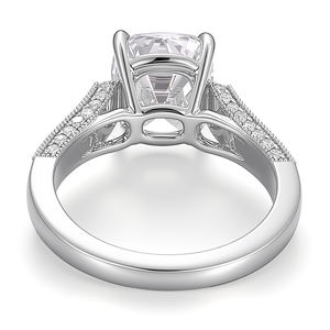 Anillo de Diamantes de Laboratorio con Certificado IGL, Oro Blanco Sólido de 18K/14K, Nuevo Diseño, Anillo de Compromiso para Mujer, Regalo de San Valentín - Product Image 3