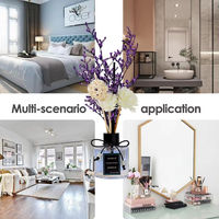Diffuseur de parfum d'ambiance de luxe 50 ml avec fleurs séchées, huile essentielle aromatique longue durée, décoration intérieure, désodorisant