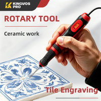 Kit d'outils rotatifs filaires 18V, mini-meuleuse électrique pour la sculpture, la gravure, la découpe de carreaux de céramique et les projets de bricolage de précision
