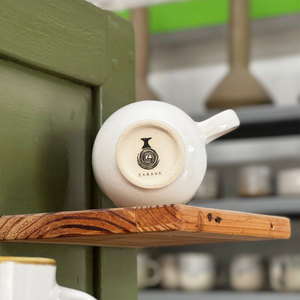 Tasses en céramique artisanale de grès haute qualité, finition nacrée, avec anse, 330 ml, compatibles four et micro-ondes, durables, sans danger pour les aliments, écologiques et réutilisables - Product Image 3