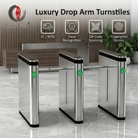 Tourniquet à bras tombant de luxe, étanche IP64, RS485, reconnaissance faciale, contrôle d'accès pour aéroports et stations de métro, ISO9001 CE