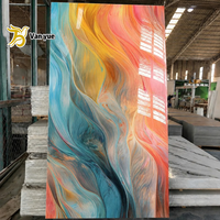 Panneaux muraux 3D en PVC personnalisés, feuille de marbre UV, panneau décoratif moderne, résistant à l'humidité, insonorisant, décoration murale intérieure