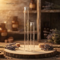 Tube à essai en verre de 50 ml, 60 ml, 90 ml, 120 ml, 150 ml, 200 ml, 240 ml avec bouchon à vis en aluminium