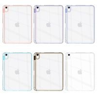 Casing Tablet dengan Slot pensil 2025 Bening, casing Mini 10.9 11 inci untuk iPad Pro Air 3 4 5 6 7 8 9 generasi ke-10
