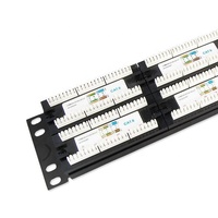 Panneau de brassage 19 pouces 2U Terminal 3m 48 ports Cat 5e Cat5e