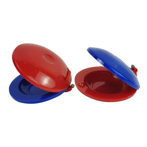 Castañuelas rojas y azules, instrumento musical para niños, para actuaciones en guarderías, material didáctico, juguete de percusión Orff - Product Image 4