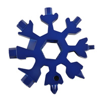 18-en-1 Outils de camping de survie en plein air en acier inoxydable Flocon de neige Porte-clés Ensemble de couteaux Multi-Tool Randonnée Backpacking Essentials