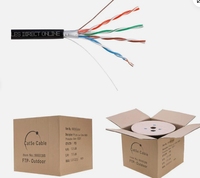 Kabel LAN Cat6A UTP STP 305M Box Pasokan Pabrik, Kabel Jaringan Indoor 23AWG Tembaga Murni Berpelindung Rj45, Kabel Ethernet Cat6 LAN