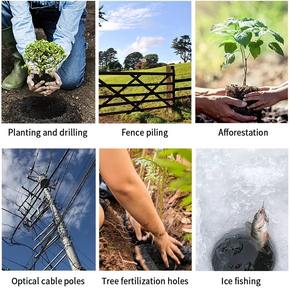 Tarière thermique <span class=keywords><strong>pour</strong></span> trous de poteaux, <span class=keywords><strong>pour</strong></span> jardin et travaux de construction, avec foret hélicoïdal robuste et moteur 4 temps - Product Image 4