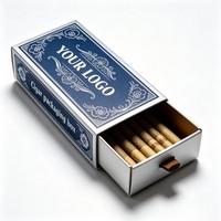 Boîtes à cigares en papier noir avec feuille d'or, design personnalisé, en forme de tiroir, pour cadeau, présentoir de luxe, boîte à cigares magnétique vide, boîte à tiroir