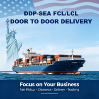Coût de transport logistique porte-à-porte, transitaire vers l'Australie et les États-Unis avec LCL+Express, transit en 20-30 jours, assurance.