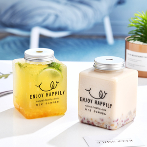 Tam Giác Hình Pet Nhựa Chai Tự Nhiên Khỏe Mạnh Đồ Uống Lưu Trữ Container Thưởng Thức Hạnh Phúc Uống - Product Image 4