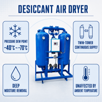Sécheur d'air déshydratant à régénération de chaleur, à prix compétitif, pour le traitement de l'air comprimé, économe en énergie, certifié CE