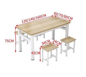 Commercial Simple Square Dining <strong>Table</strong> and Chair Set Suitable for Fast Food Stalls Snack Bars Hotels <strong>Canteens</strong> and Restaurants - Product Image 5