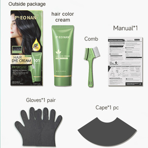 Tinte Capilar en Crema con Extractos de Frutas, Semipermanente, Cubre Canas, Tinte Rápido, Orgánico, Sin Amoníaco, Color Negro, Uso Doméstico - Product Image 6