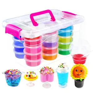 Offre Spéciale 12 Penser <span class=keywords><strong>fou</strong></span> coloré Super Cool Galaxy Putty Slime licorne merde Slime - Product Image 1