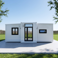 Maison conteneur préfabriquée en acier extensible à deux étages, style Mid-Century Modern - Résistante au feu, pour hôpital, villa, hôtel, entrepôt, salle de sport