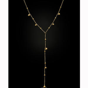 Moda kadın yüksek anlamda altın çok kolye saçak kolye yüz uzun zincir titanyum çelik kolye takı toptan - Product Image 2