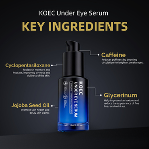 Suero para Ojos KOEC con Cafeína para Bolsas, Líneas Finas, Ojeras y Arrugas, Crema para Ojos Natural, Arrugas Masculinas OEM - Product Image 3