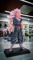 Figura de Acción de Anime Dragon Ball Z SSJ3 Son Goku de 34 cm, Modelo Coleccionable, Juguete de Regalo