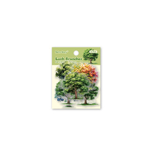 Lot de 15 <span class=keywords><strong>feuilles</strong></span> <span class=keywords><strong>d</strong></span>'autocollants paysages, série de branches, motifs <span class=keywords><strong>d</strong></span>'arbres créatifs, matériaux faits à la main, autocollants de scénario DI - Product Image 5