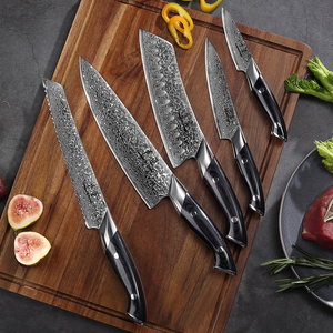 Juego <span class=keywords><strong>de</strong></span> <span class=keywords><strong>Cuchillos</strong></span> <span class=keywords><strong>de</strong></span> Cocina HOMEFUL <span class=keywords><strong>de</strong></span> 5 Piezas, Estilo Japonés, Hojas <span class=keywords><strong>de</strong></span> Acero Damasco <span class=keywords><strong>de</strong></span> 67 Capas, Mangos <span class=keywords><strong>de</strong></span> Madera Pakka - Product Image 2