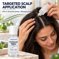 Sérum de croissance capillaire OEM à marque privée avec Redensyl, peptides, gingembre et acide hyaluronique pour cheveux clairsemés, soin du cuir chevelu et cheveux d'apparence plus volumineuse