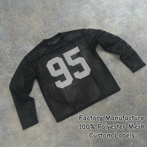 Op maat gemaakte, sublimatiebedrukte, snel drogende streetwear voetbal- en hockeytenues met lange mouwen van premium mesh jersey. - Product Image 3