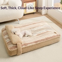 Nouveau lit pour chien en coton PP, vente en gros transfrontalière, adapté à toutes les saisons, amovible, lavable, coussin de couchage épaissi pour Noël, canapé pour chat