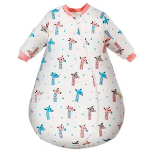 Детский комбинезон унисекс, цельнокроеная Пижама для От 0 до 3 лет, вязаная с застежкой-молнией