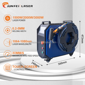 Machines de soudage laser à refroidissement par air JUNFEI 1000W 1500W, machine laser 4 en 1 à refroidissement par eau pour l'assemblage de composants structurels - Product Image 2