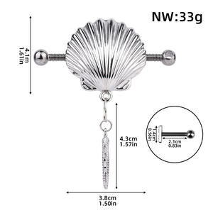 Kadın tarak şekli meme kelepçeleri ile inci zincir seti kadın Metal meme klipleri meme esaret kısıtlama köle fetiş seks oyuncak - Product Image 6