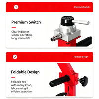 Cric pneumatique pliable LAWRENCE 15T/30T, structure compacte et légère pour un entretien efficace des camions et des voitures particulières